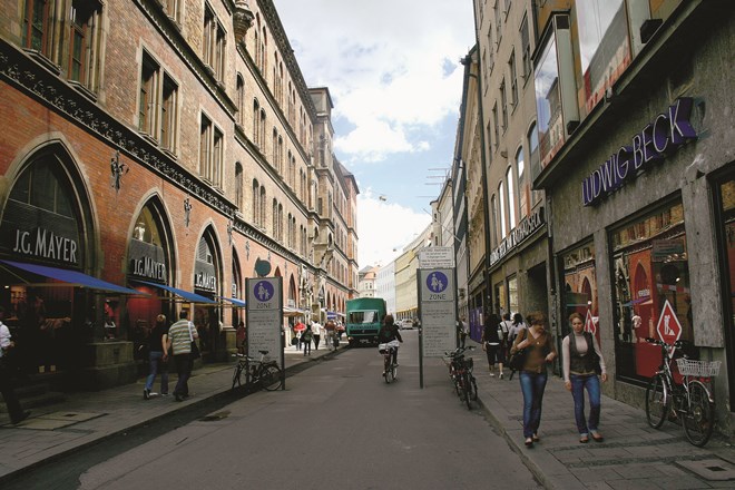 Münih’ sokaklarında yaşamdan bir kare
