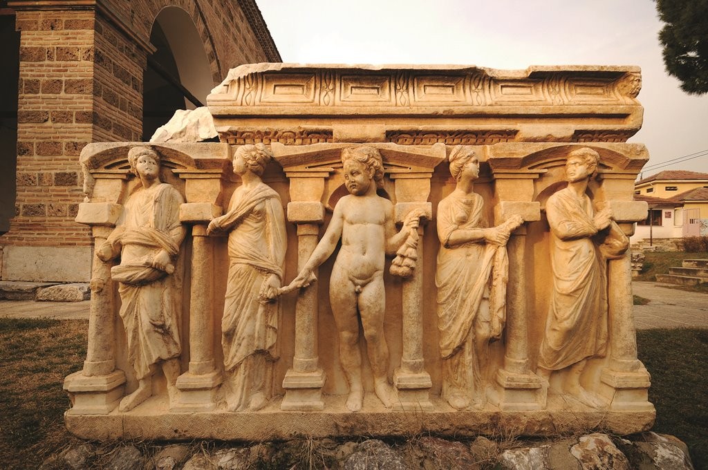İznik Müzesi’nde Roma devri kalınrtılarından bir detay